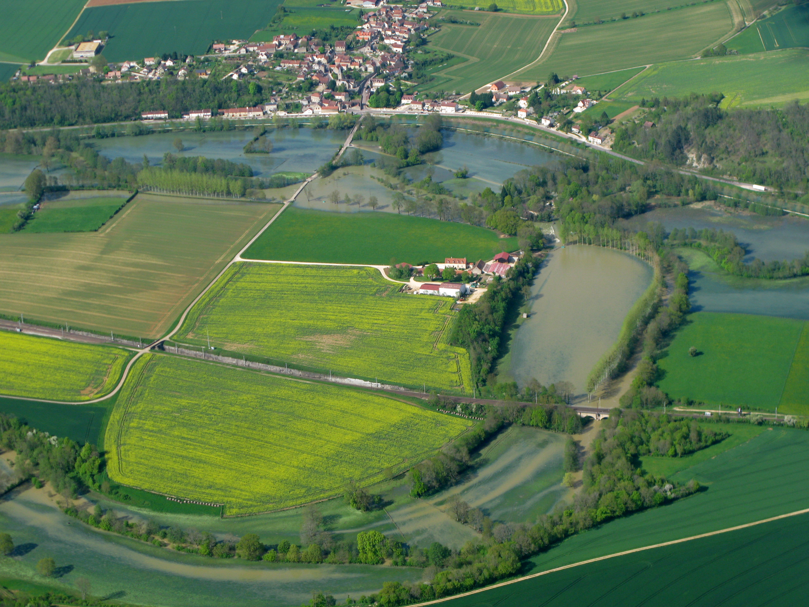 Crue de l'Armançon, en mai 2013, à Buffon en Côte d'Or